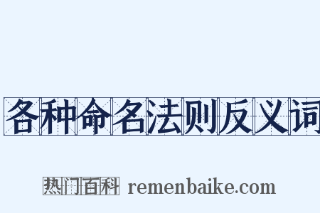 各种命名法则反义词是什么意思的图片